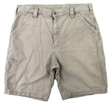 CARHARTT B147 Men's 36 Khaki Brown Canvas Cargo Work Utility Carpenter Shorts