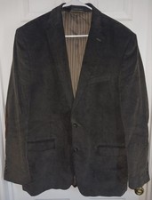 Chaps Ralph Lauren Men's 44 L Corduroy Elbow Patch Sport Coat Blazer Dark Gray