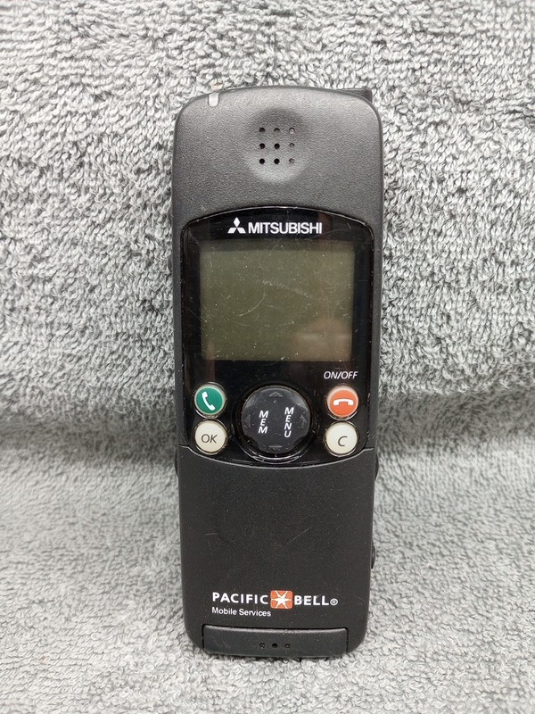 Vintage Mitsubishi Pacific Bell Flip Phone Parts Or Repairs Not Working 