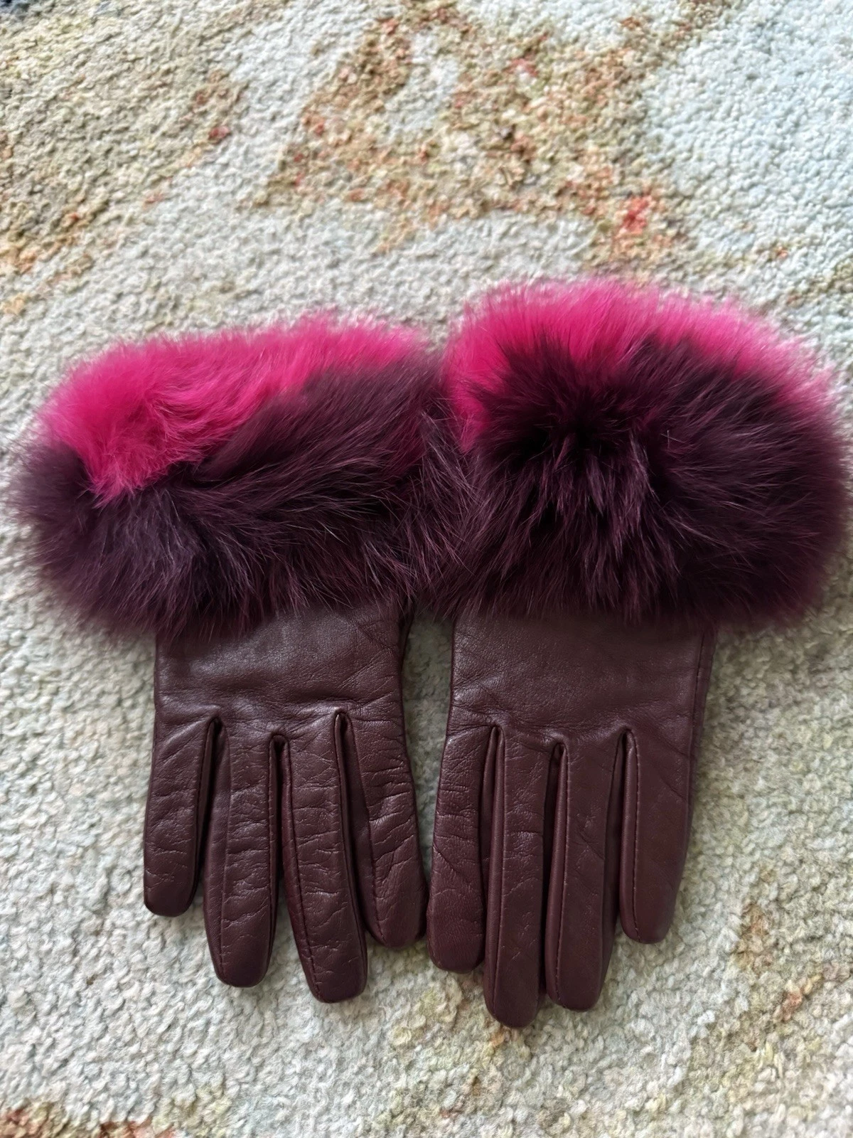Echo Burgundy Leather Gloves