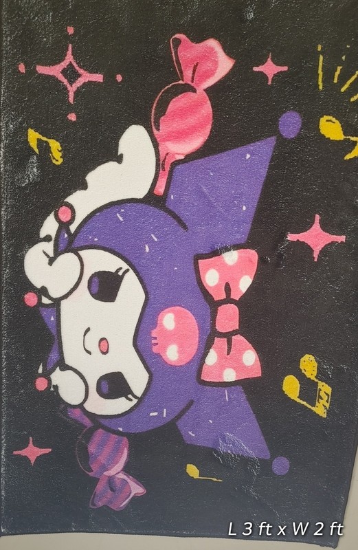 KUROMI MY MELODY Custom Super Soft / Plush Fluffy Detailed Area Tuft Rug #1