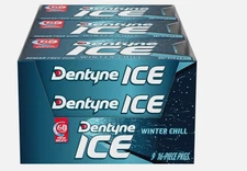 Dentyne Ice Winter Chill Sugar Free Gum 9 Packs of 16 Pieces (BB12/2025)