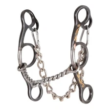 CLASSIC EQUINE Twisted Wire Snaffle Short Shank Barrel Bit (BBIT3SSG21SS)