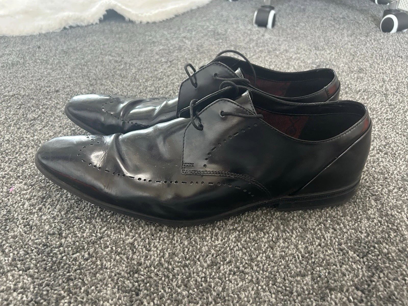 Scarpe formali Clarks Somerset Soft Cushion Ortholite in pelle nera UK 13