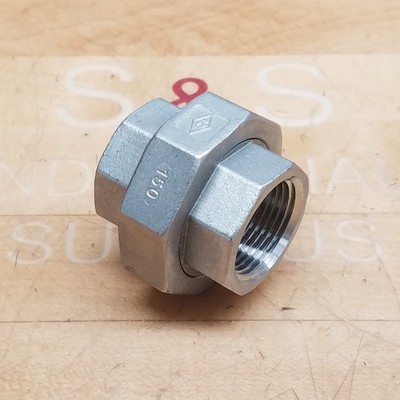 SCI 1'' Threaded Union Fitting, 316 SS, 150# - USED