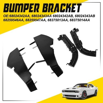 For Dodge Challenger 2015-2022 Front Bumper Support Brackets Set of 4pcs LH & RH