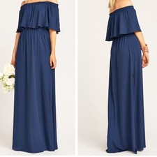 NWT Show Me Your Mumu Hacienda Maxi Bridesmaid Dress Rich Crisp Navy 1X