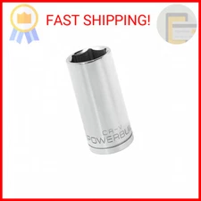 Powerbuilt 640841 1/2-Inch Drive 27mm Deep Socket, Silver