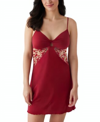 Wacoal Dramatic Interlude Embroidered Mesh Chemise Nightgown Size S, M