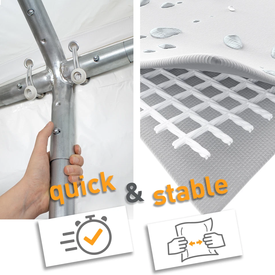 Partyzelt PROLIGHT Pavillon starke PVC 600 N Plane wasserdicht schneller Aufbau - Bild 2 von 4