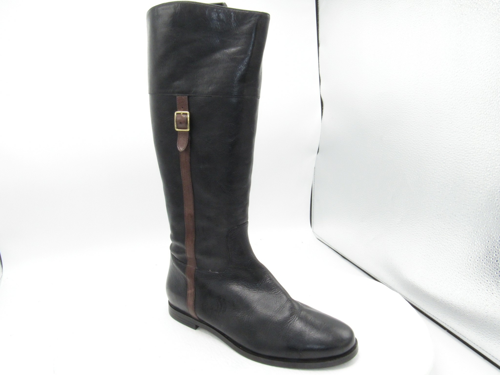 Cole Haan Eldridge Sz 10.5 B Black Leather Zip Riding Boots shoes For Women 350 Cole Haan Eldridge Sz 10.5 B Black Leather Zip Riding Boots shoes For Women 350