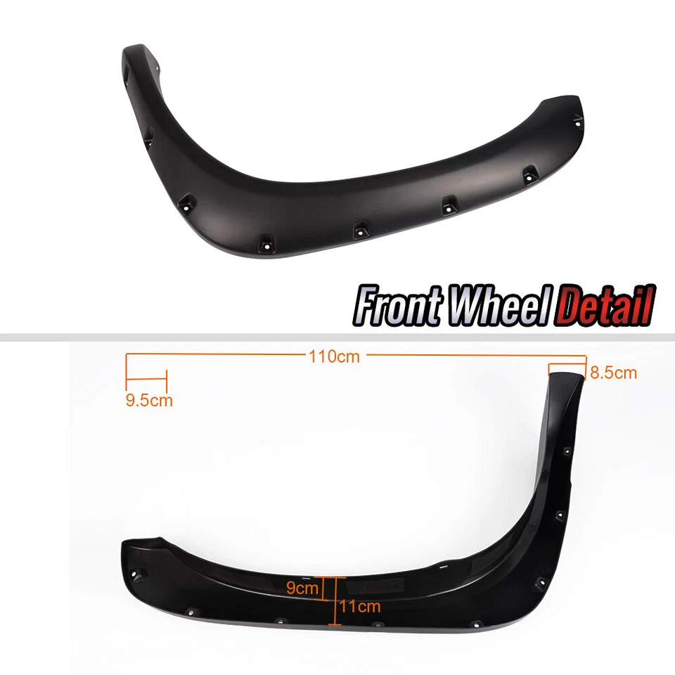 Apto para 03-09 Ram 2500 3500 02-08 Ram 1500 perno de bolsillo remache guardabarros llamaradas 4 piezas Foto 2 de 4