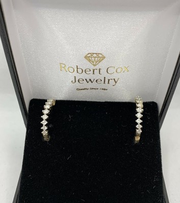 Diamond Hoop Earrings 50 Pts. 14 Kt Yellow Gold
