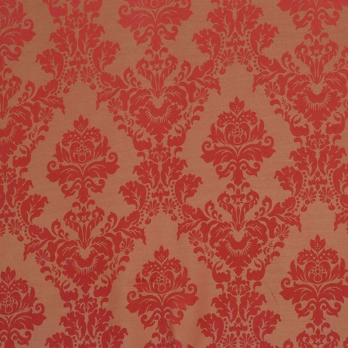 Madagascar Brocade Damask Fabric Red | Reversible | Curtains Blinds Upholstery - Picture 5 of 5