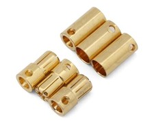 Samix SAMBP65-003 6.5mm High Current Bullet Plug Connectors Set 3 Male/3 Female