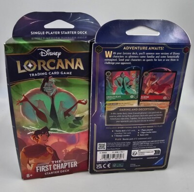 lorcana emerald ruby starter deck New Sealed Disney TCG The First Chapter Fast plus 11 game tokens and a rulebook Lorcana: The First Chapter Starter