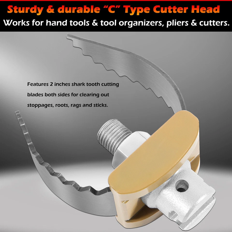 52812 T-230 2" Heavy Duty C-Cutter for Ridgid Sink Sectional Cables C-4 C-6 C-8 - Image 3 of 4