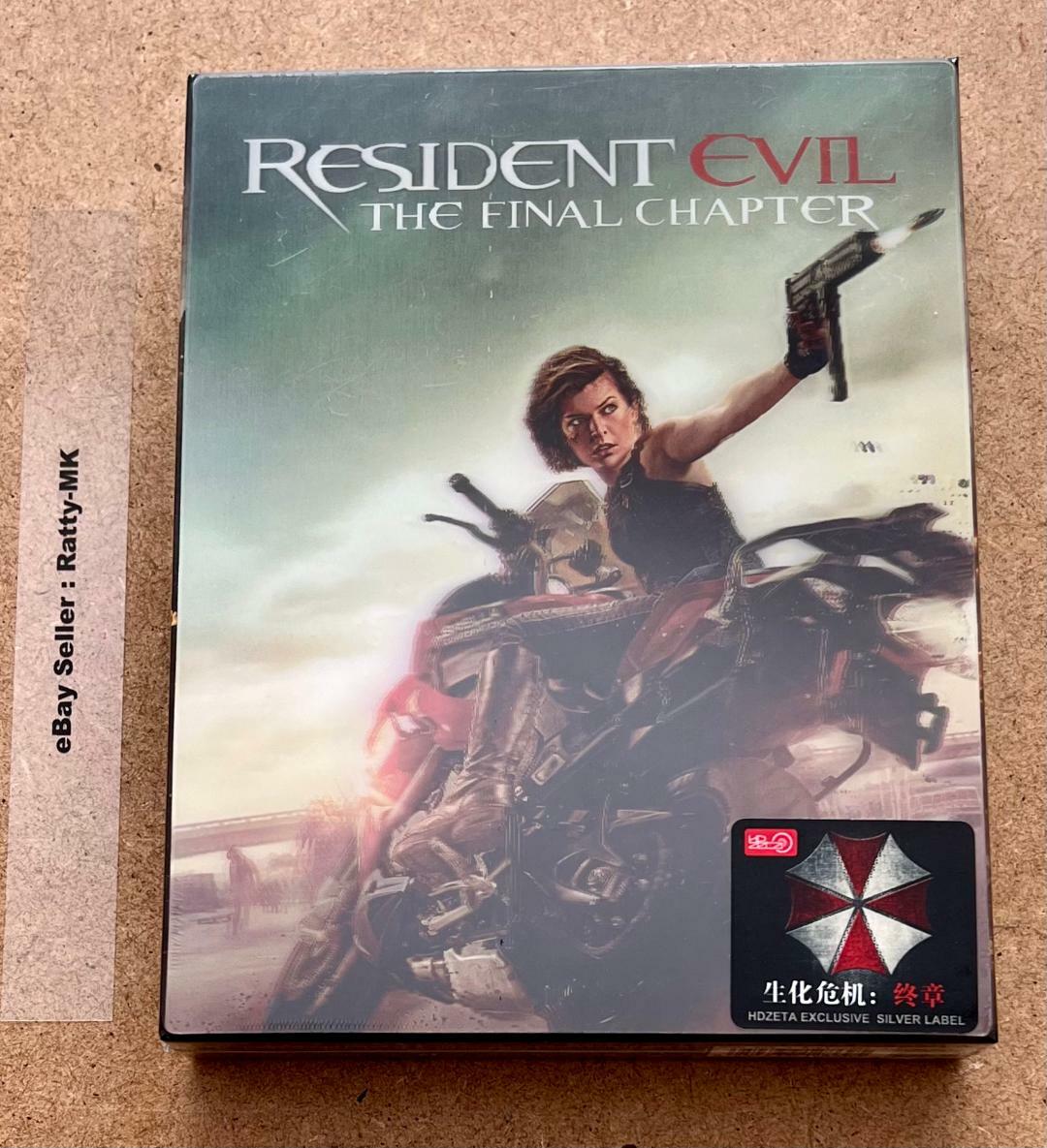 RESIDENT EVIL : THE FINAL CHAPTER - HDZETA 3D + 2D BLU RAY STEELBOOK - NEW
