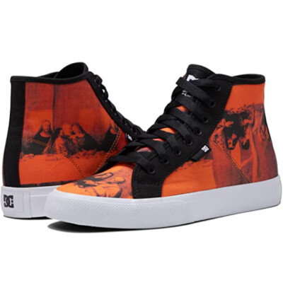 DC Skateboard Shoes Andy Warhol Manual Hi Black/Rust Mens