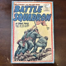 Battle Squadron #3 (1955) - Golden Age War Cover! Early Comics Code