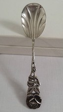 1 L&Ouml;FFEL ZUCKERL&Ouml;FFEL SAHNEL&Ouml;FFEL - Antiko 835 Silber Punzen - Motiv Rose