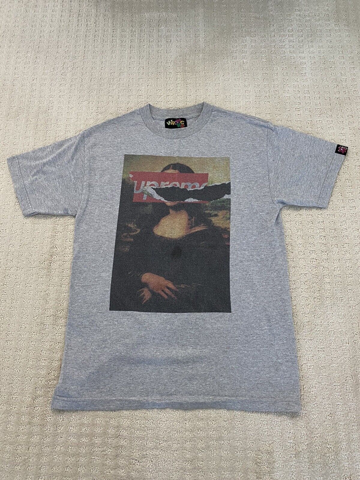 WRONGWROKS T-Shirt Mens M Master-Mind Taiwan 2007 Gray Supreme Mona Lisa