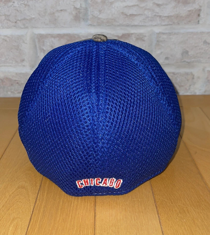 Бейсболка New Era 39Thirty Chicago Cubs на резинке из настоящего дерева малый-средний размер - Изображение 2 из 4