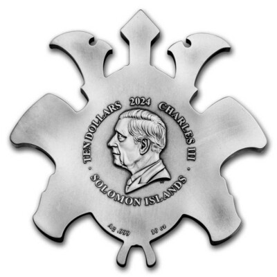 2024 Solomon Islands 10 oz Silver Samurai Helmet Shaped Coin | eBay