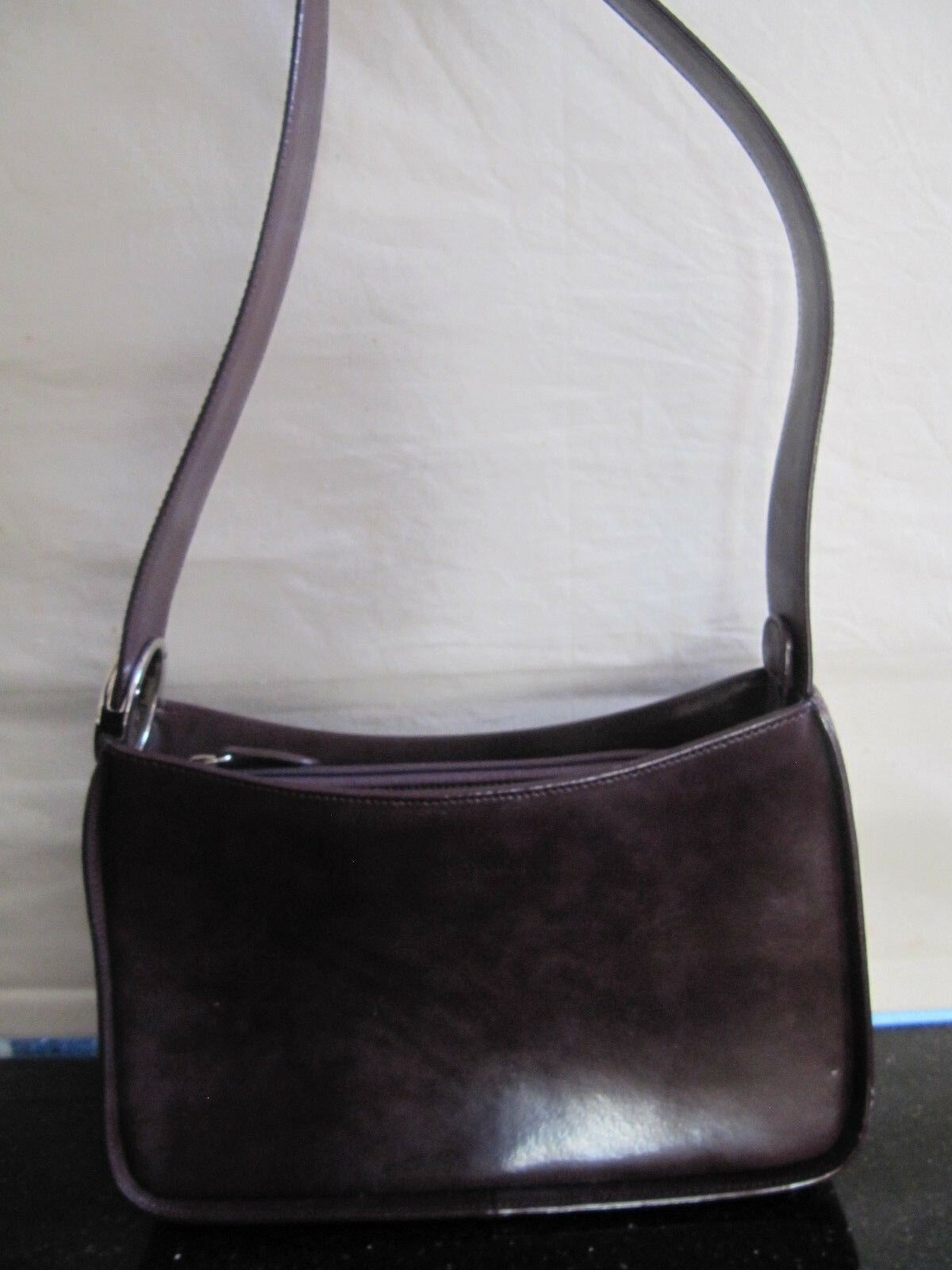 VTG RARE 90's OROTON LIMITED EDITION PLUM SHOULDER BAG WITH ORIGINAL DUST BAG image 2