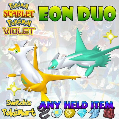 SHINY LATIAS SHINY LATIOS 6IV BATTLE READY  SCARLET VIOLET SWORD SHIELD BDSP