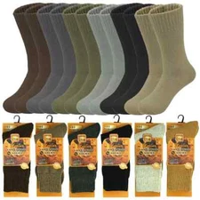 3-12 Pairs Mens Heavy Duty Merino Lambs Wool Winter Thermal Socks Size 10-13 Lot