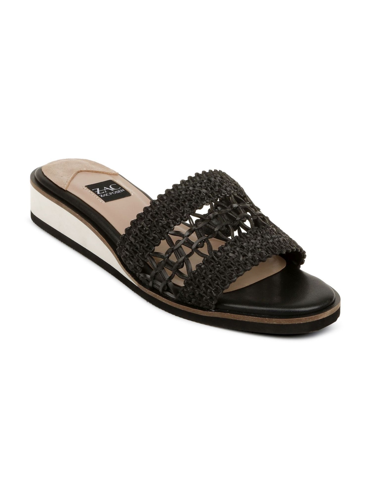 ZAC ZAC POSEN Женские черные собольи сандалии на танкетке с круглым носком без шнуровки 95 м 11090₽
