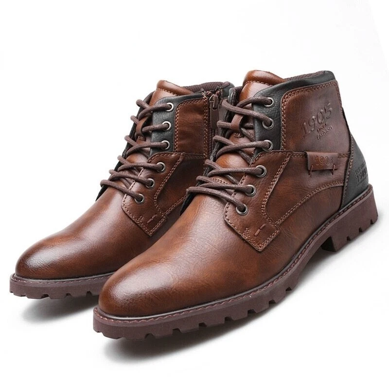 Retro Marrones para Hombre Zapatos Botas De Vestir Para Hombres |