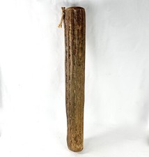 VINTAGE TRIBAL RAIN STICK- HOLLOW WOOD NOISE MAKER- MUSICAL INSTRUMENT 20"