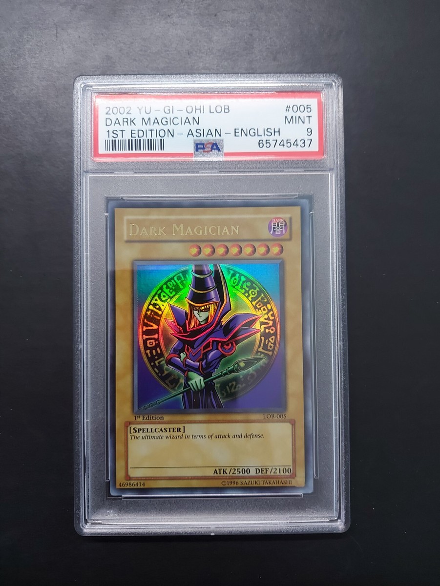 遊戯王 ブラック・マジシャン 英語 LOB 1st PSA9 Yugioh - Dark Magician LOB-005 Ultra Rare 1st Edition Asian