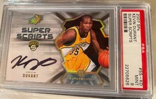 2007 KEVIN DURANT UPPER DECK SPX SUPER SCRIPTS ROOKIE Auto PSA 9