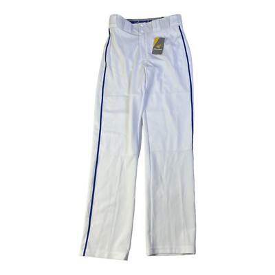 Easton NWT Rival White Baseball Pants Mens 29x31 S Blue