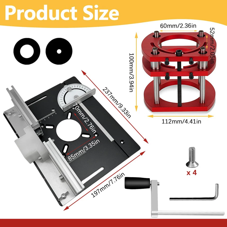 Frästisch für Oberfräse Einlegeplatte Set, OberfräSentisch und Tischfräsmaschine - Bild 3 von 4