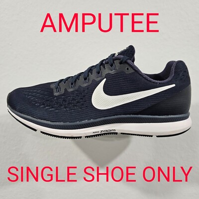 NIKE Men's Air Zoom Pegasus 34 880555-800 ~ Navy ~ Amputee/Single Shoe