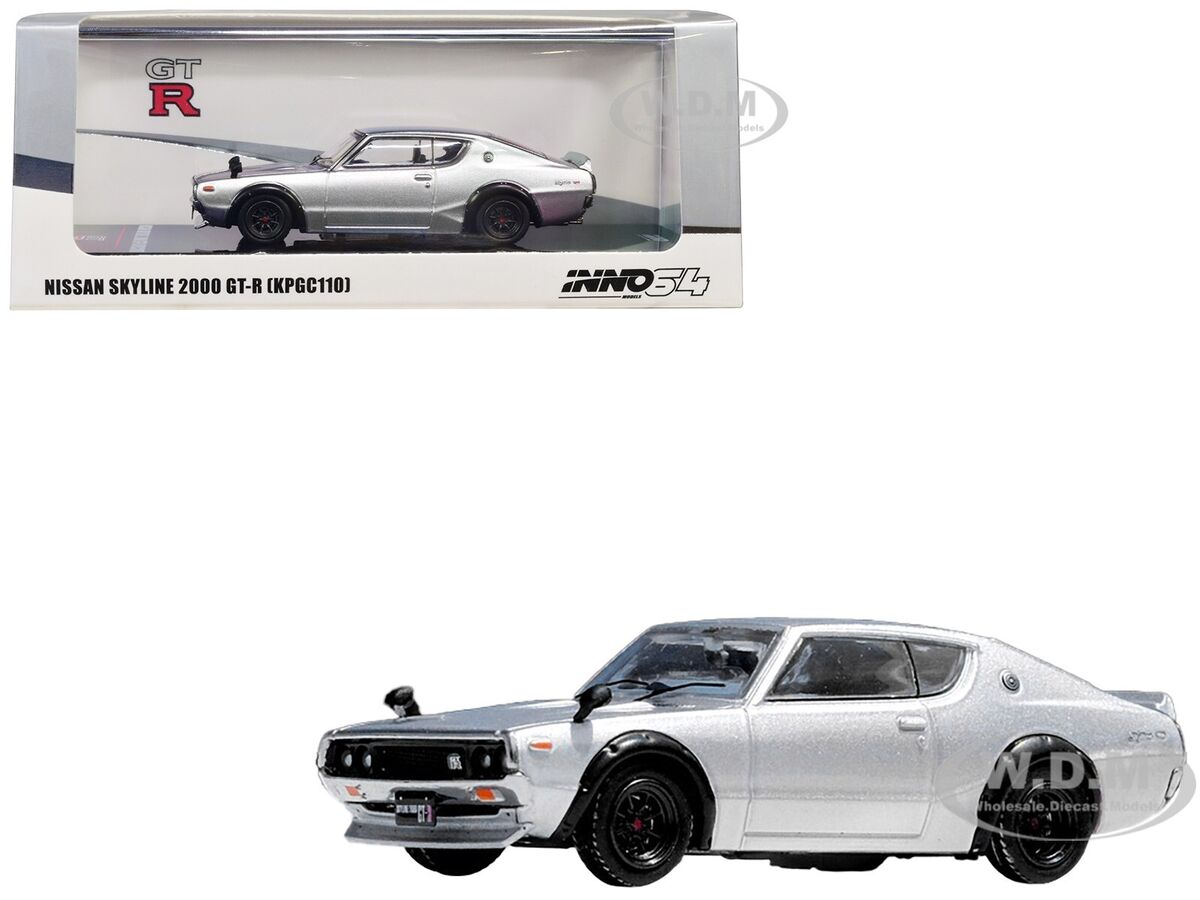 開催中セール一覧 2000 SKYLINE NISSAN GT-R INNO 1/64 SILVER RHD (KPGC110) hpi・racing