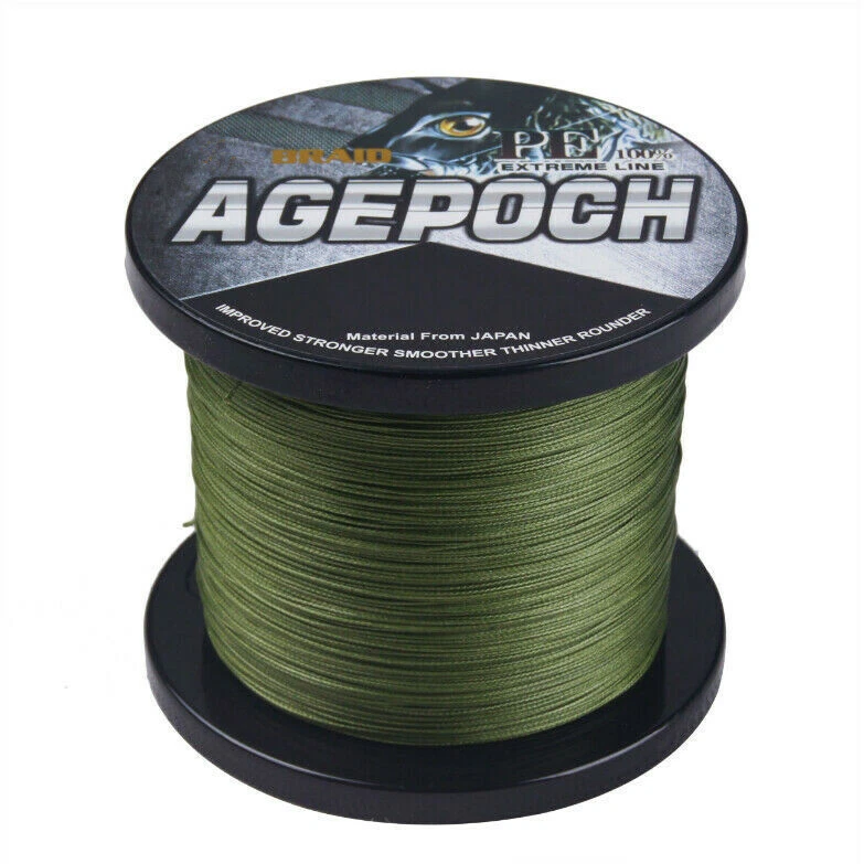 Pro 100M-2000M Army Green PE Dynema Agepoch Braided Fishing Line 10LB-300LB - Image 2 of 4