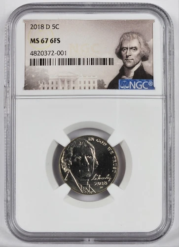 2018 D Jefferson Nickel *** NGC MS 67 6FS