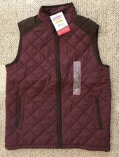 Coleman Vest Winter Zip Front & Pockets Quilted Outdoor $80 Men's S Small