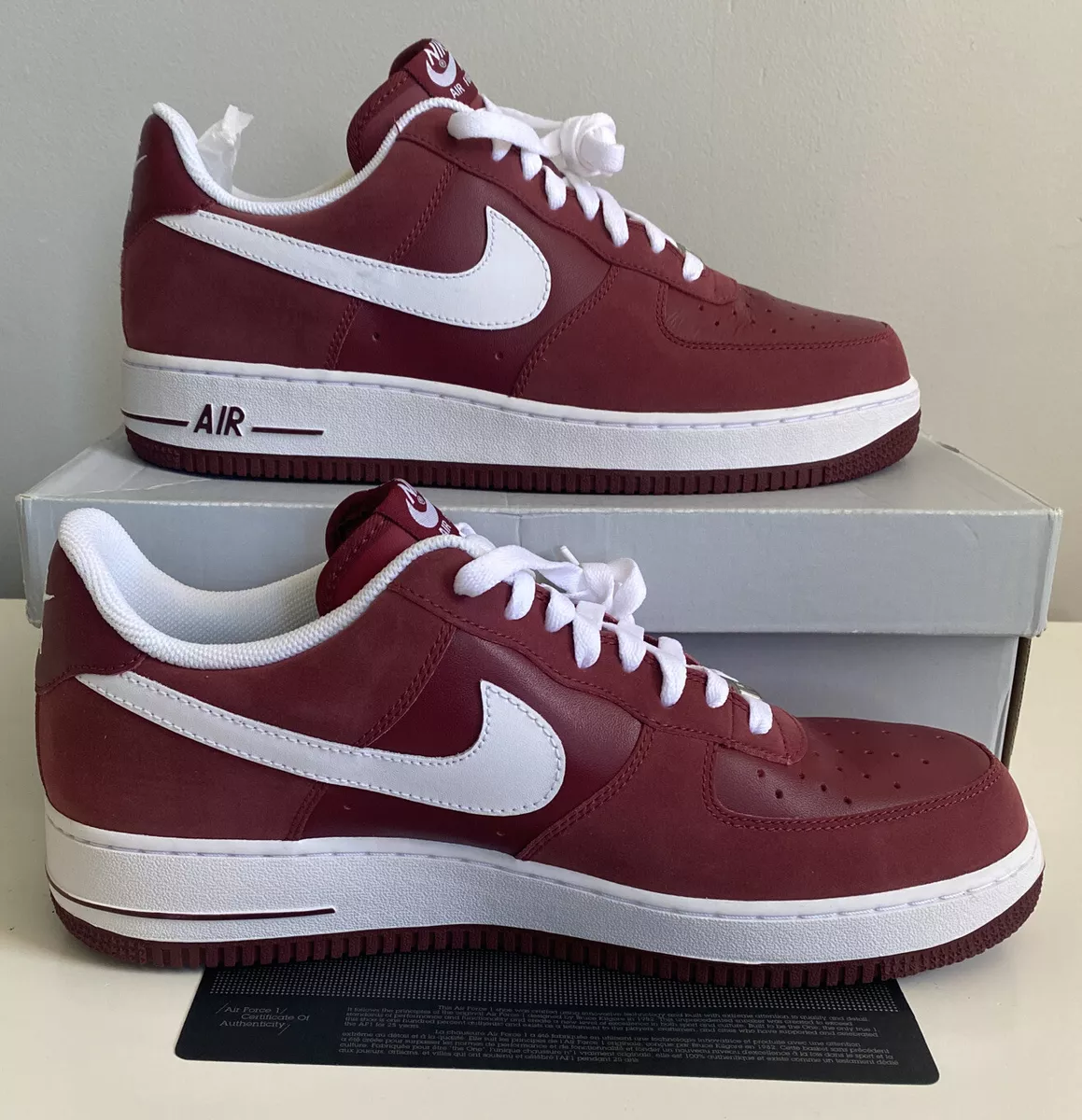 2007 Nike Air Force 1 Supreme Red Suede & Leather DS Men'