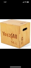 Yes4All Wooden Plyo Box Platform Home Gym Outdoor Workout 16”x 14”x 12” New