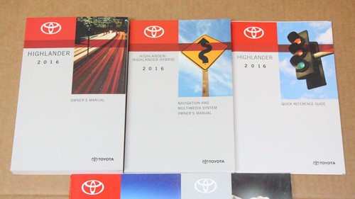 Toyota Highlander 2016 Owner's Manual set of 5 NO Case - Bild 2 von 9