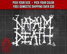 Calcomanía Napalm Death para pegatina de banda de coche para computadora portátil calcomanía Grindcore Death Metal