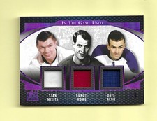 ONLY 9! 7/9! 2017 Leaf ITG Used TRIPLE JERSEY Card # GU3-10 HOWE//MIKITA/KEON  