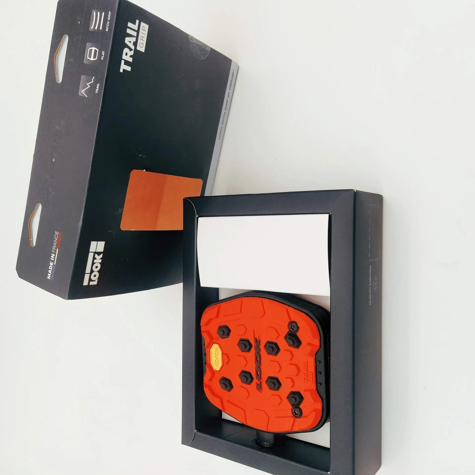 LOOK Geo Trail Grip Pedals - Platform 9/16" Mountain City Bike Vibram Grip  Red - Image 2 of 4