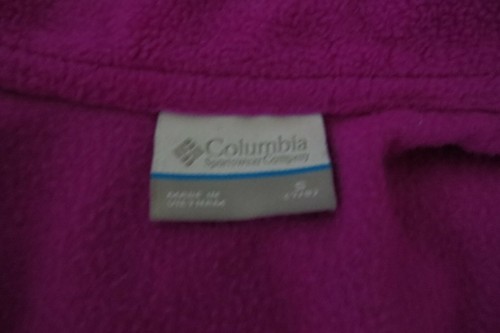 Vintage Girls Columbia Jacket Size Small Purple and Black Color block S - Picture 4 of 6